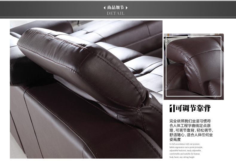 现代休闲真皮沙发进口高档牛皮中厚皮沙发客厅转角组合真皮沙发