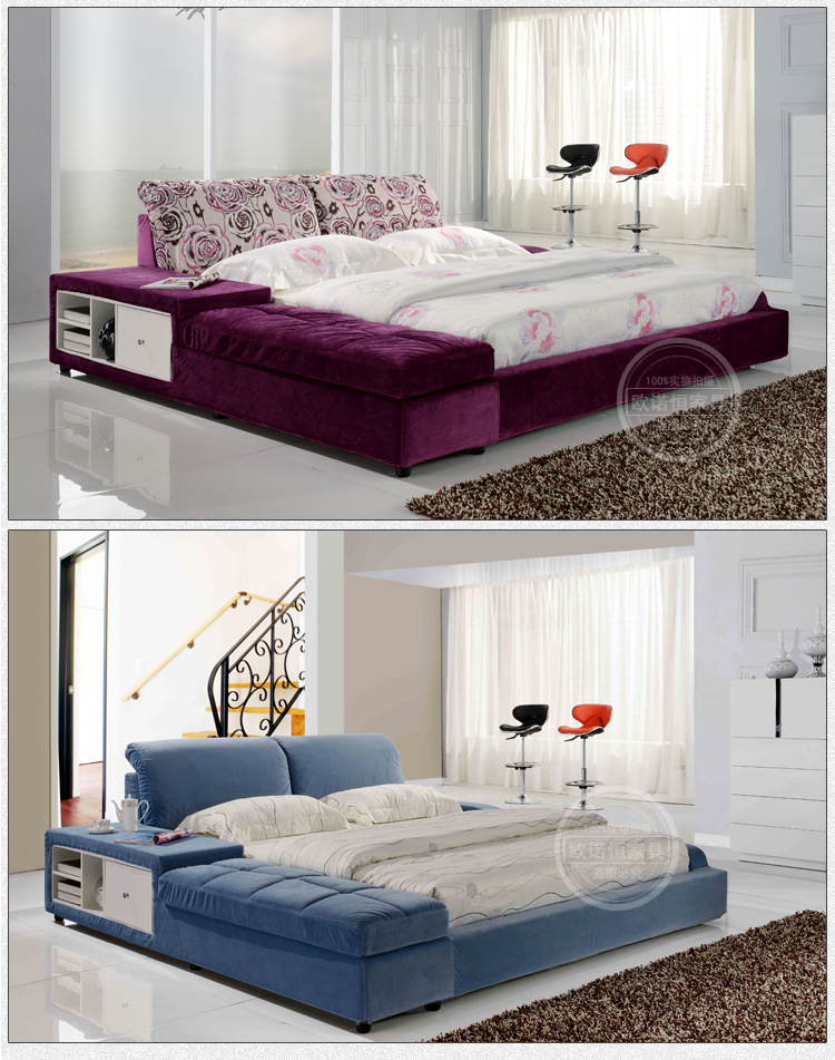 【欧诺恒家具】 厂家专业生产高品质布床   厂家供应  欢迎订购