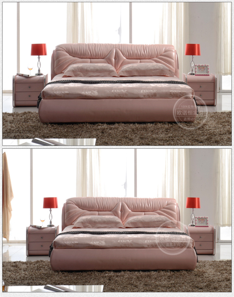 【欧诺恒家具】欢迎订购高品质皮床  高贵典雅  厂家大量供应