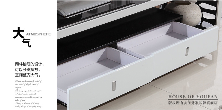 钢化玻璃电视柜时尚简约客厅储物电视机柜 烤漆低矮视听柜