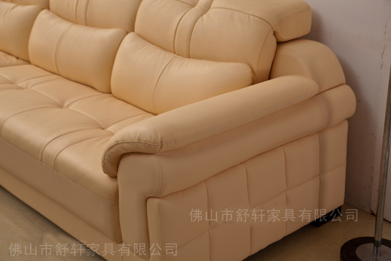 现代休闲真皮沙发进口高档牛皮中厚皮沙发客厅转角组合真皮沙发