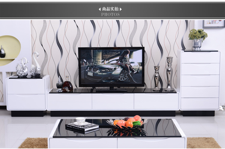 现代简约白色储物柜 烤漆床头柜 二斗柜收纳柜 特价宜家