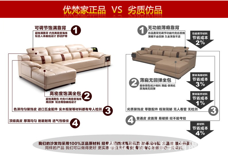 现代简约宜家休闲高档进口头层厚牛皮艺 真皮沙发客厅转角组合