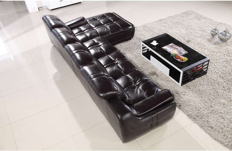 宜家现代简约休闲高档真皮沙发组合 客厅头层厚牛皮个性转角皮艺