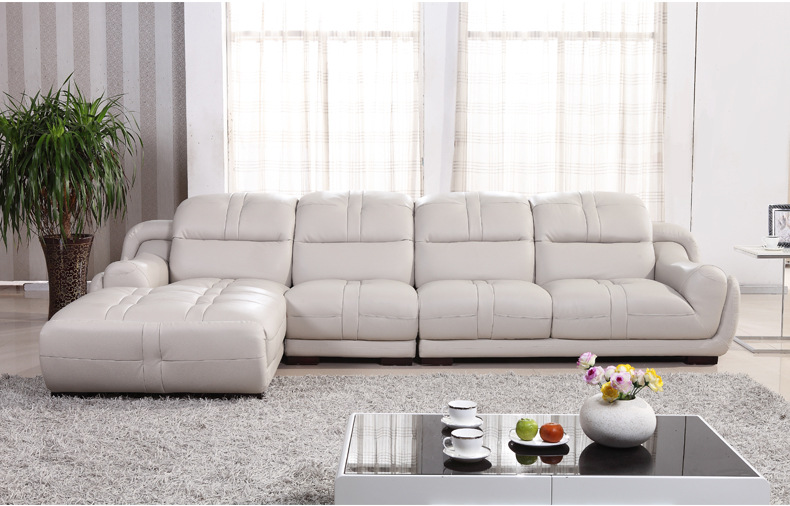 宜家现代简约休闲高档真皮沙发组合 客厅头层厚牛皮个性转角皮艺