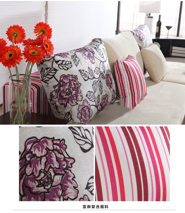 宜家简约现代实木转角储物布艺沙发组合 可拆洗客厅沙发