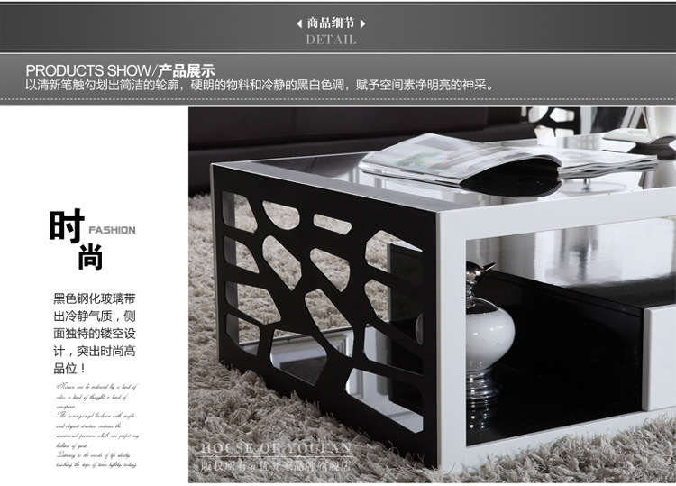 茶几 简约时尚客厅创意现代储物不锈钢化玻璃小茶台