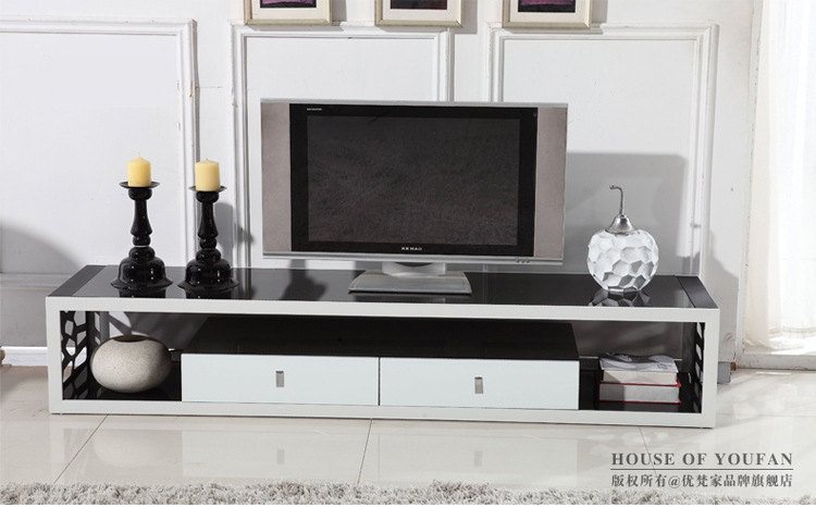 茶几 简约时尚客厅创意现代储物不锈钢化玻璃小茶台