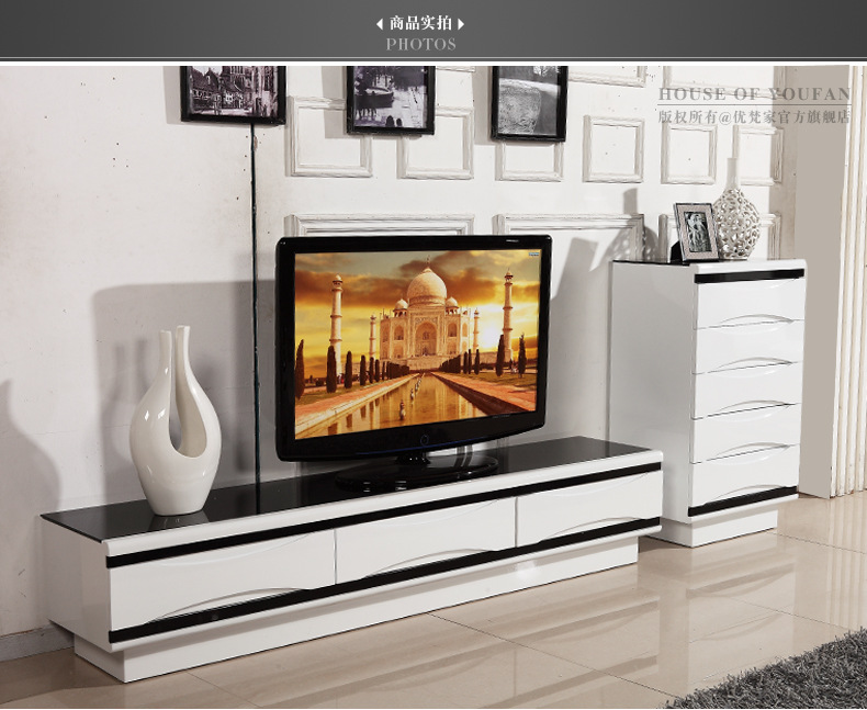 电视柜 简约现代客厅低长地柜子 储物家具